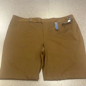 NWT Chaps Women slimming fit size 24W  flat front dress pants